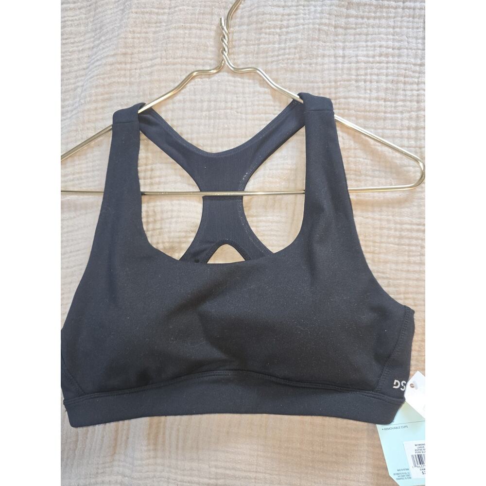 DSG Aspire Medium Support Sports Bra L Black Removable Pads new with tags top - Picture 6 of 8